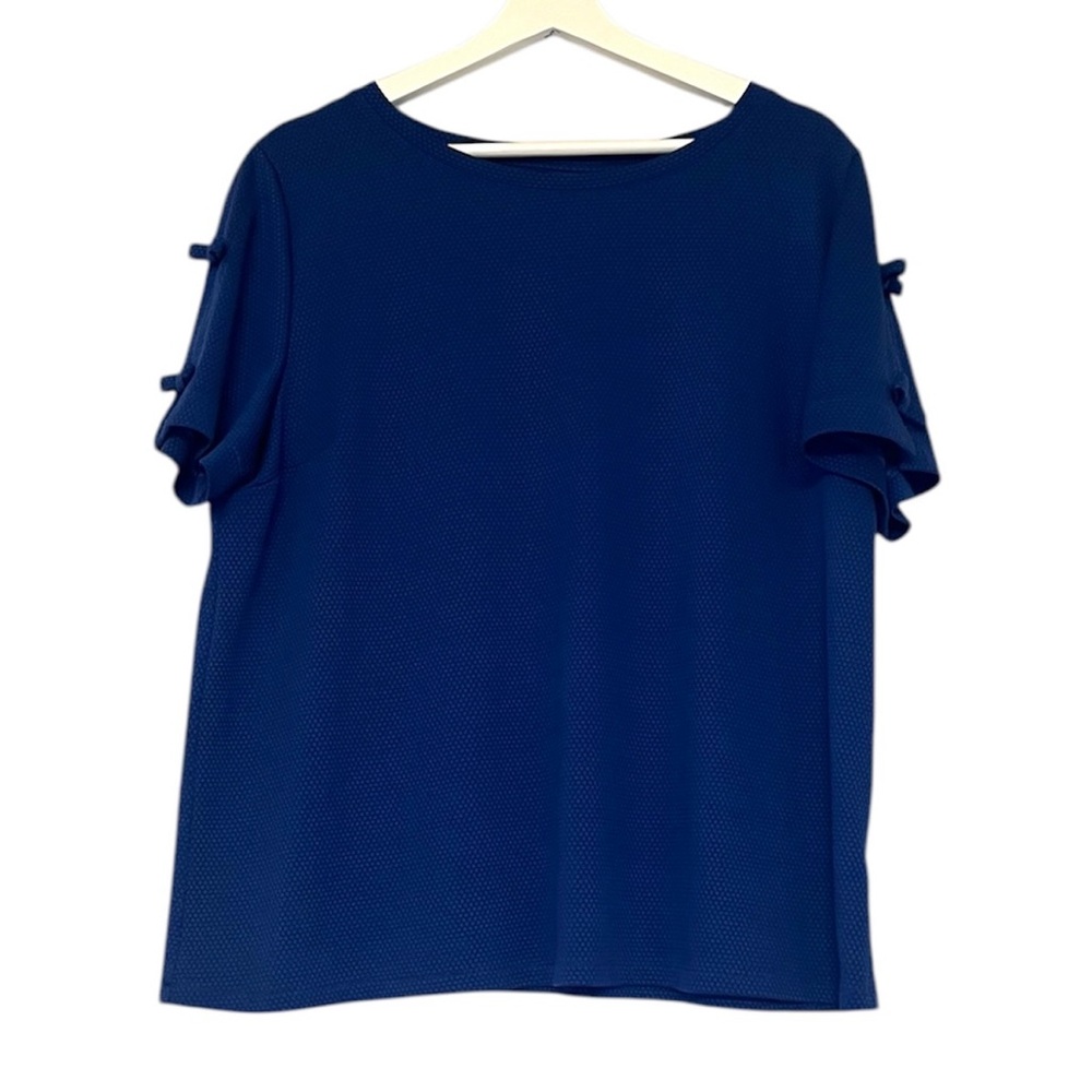 ELLE | Navy Blue Short Sleeve Top Size XXL